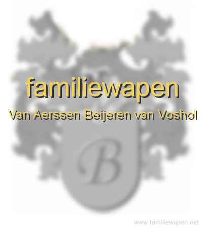 familiewapen Van Aerssen Beijeren van Voshol