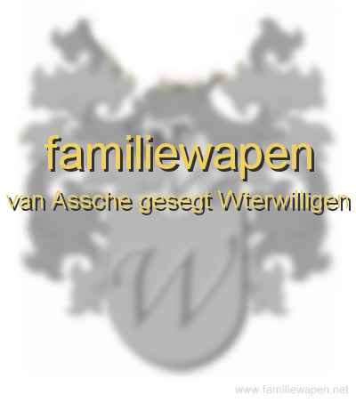 familiewapen van Assche gesegt Wterwilligen