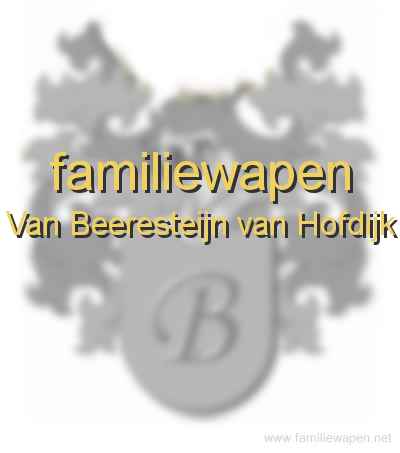 familiewapen Van Beeresteijn van Hofdijk