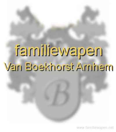 familiewapen Van Boekhorst Arnhem