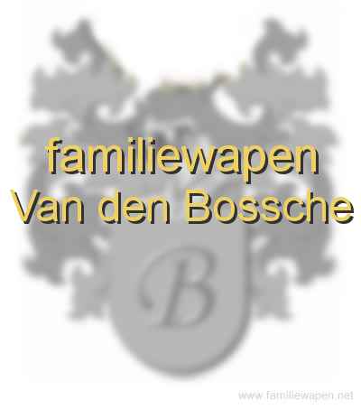 familiewapen Van den Bossche