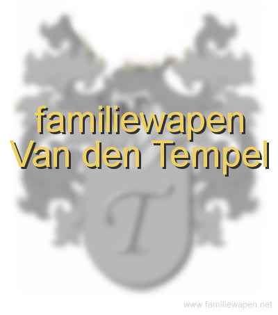 familiewapen Van den Tempel