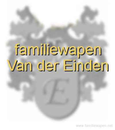 familiewapen Van der Einden