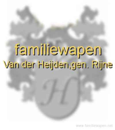 familiewapen Van der Heijden,gen. Rijne
