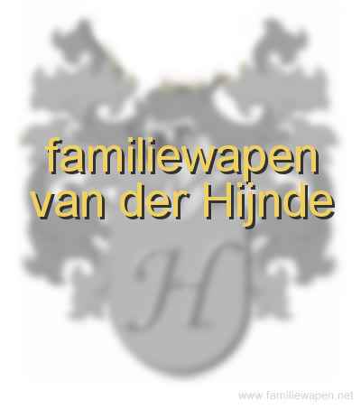 familiewapen van der Hijnde