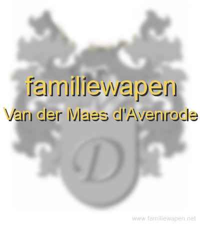 familiewapen Van der Maes d'Avenrode