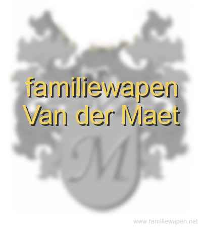 familiewapen Van der Maet
