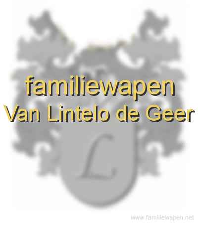 familiewapen Van Lintelo de Geer