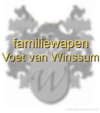 familiewapen Voet van Winssum