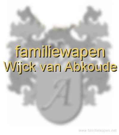 familiewapen Wijck van Abkoude