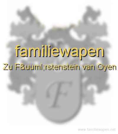 familiewapen Zu Fürstenstein van Oyen